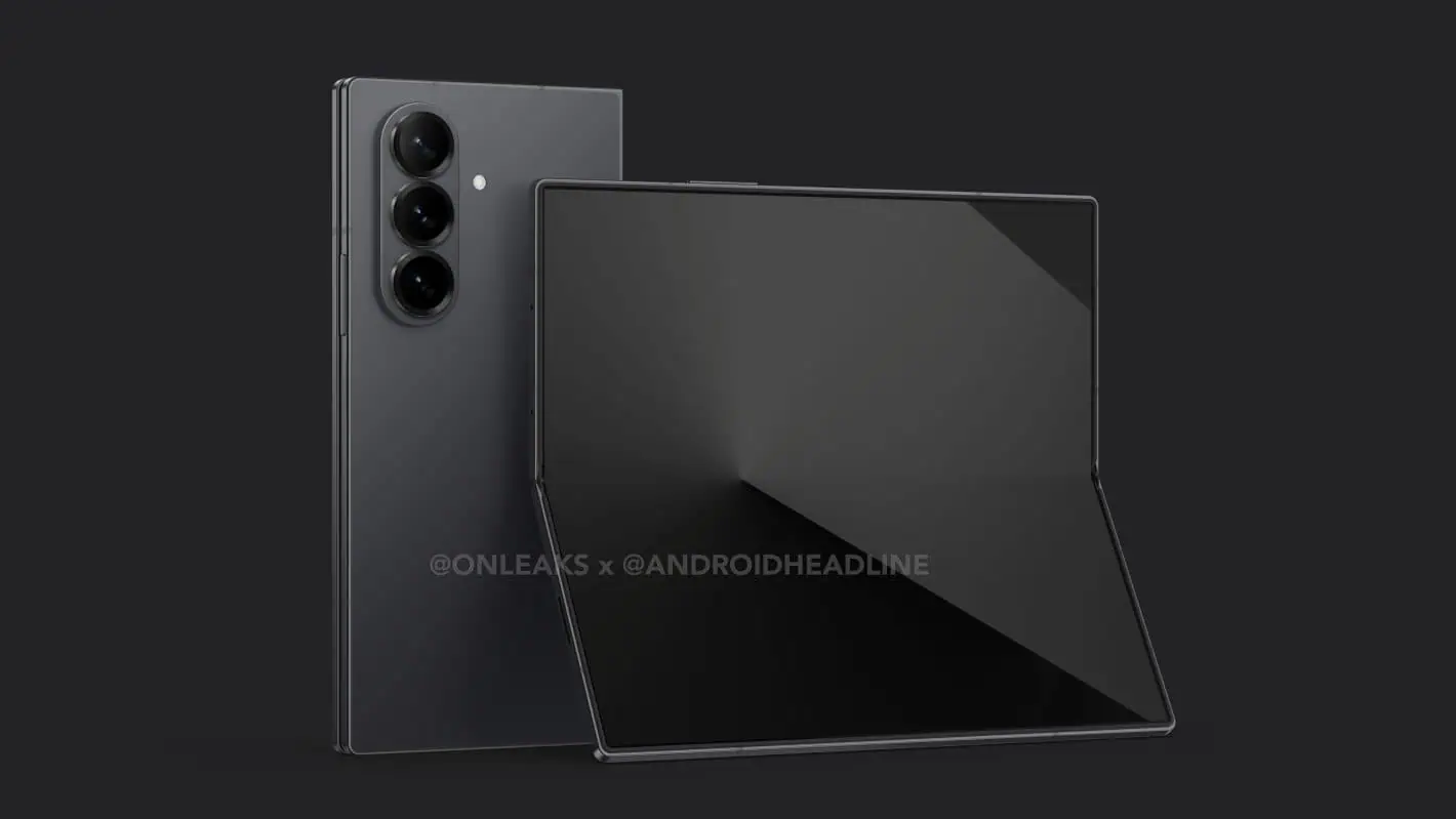 3D Renders του Samsung Galaxy Z Fold 7 με βάση τις πληροφορίες που προέρχονται από διαρροές και φήμης.