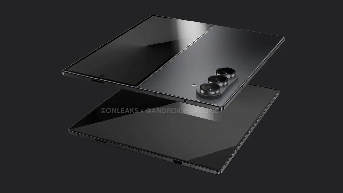 3D Renders του Samsung Galaxy Z Fold 7 με βάση τις πληροφορίες που προέρχονται από διαρροές και φήμης.